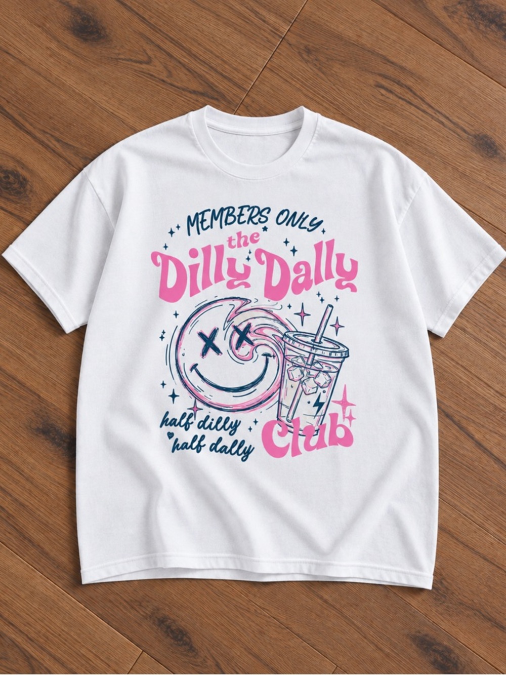 Members Only The Dilly Dally Club Graphic White T-Shirt